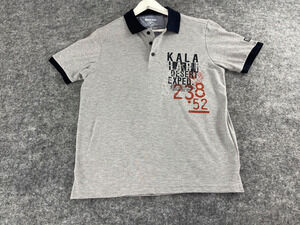 Monte Carlo Polo Shirt Mens Medium Gray Embroidered Team Cotton S/S N327